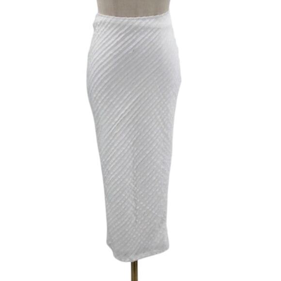 Lulu's Dresses & Skirts - LULU'S SZ S white pleated bodycon midi skirt NEW b21